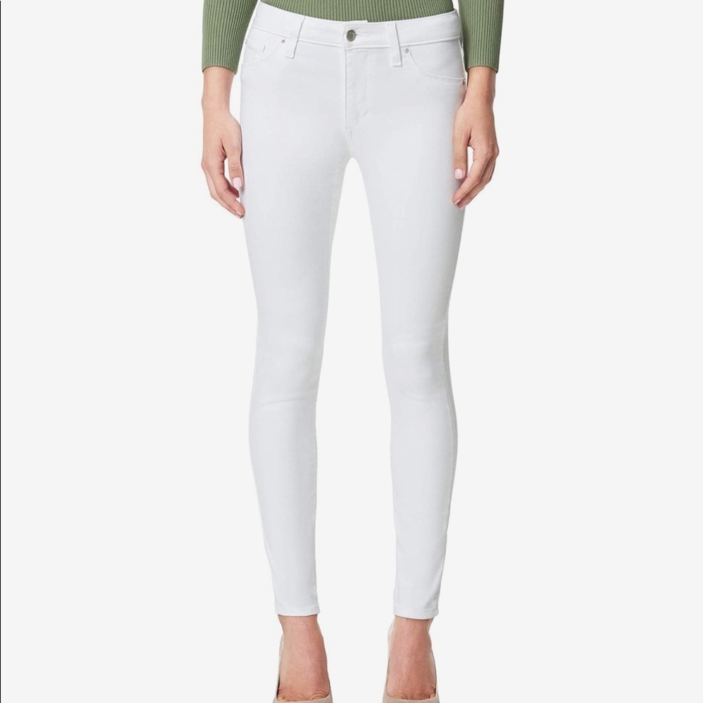 Joe’s Jeans White Mid-Rise Skinny Ankle